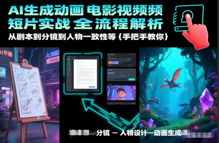 AI生成动画电影视频短片实战全流程解析，从剧本到分镜到人物一致性等手把手教你-恒创联盟资源网