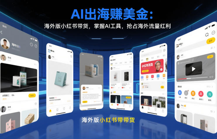 AI出海賺美金：海外版小红书带货，掌握AI工具，抢占海外流量红利(更新2026)-恒创联盟资源网