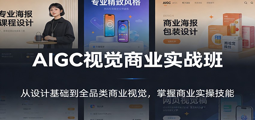 AIGC视觉商业实战班：从设计基础到全品类商业视觉，掌握商业实操技能-恒创联盟资源网