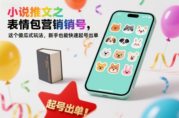 小说推文之表情包营销号,这个傻瓜式玩法,新手也能快速起号出单-恒创联盟资源网
