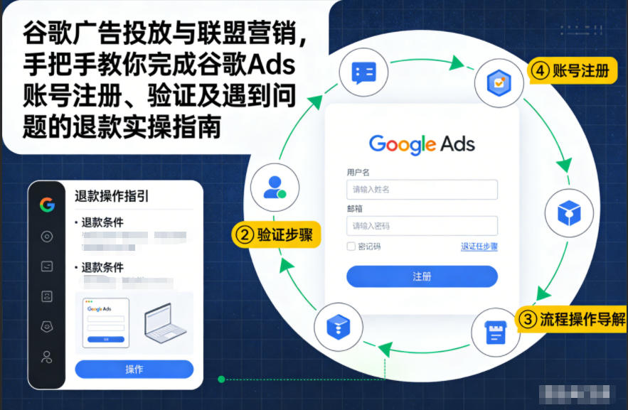 谷歌广告投放与联盟营销,手把手教你完成谷歌Ads账号注册、验证及遇到问题的退款实操指南-恒创联盟资源网