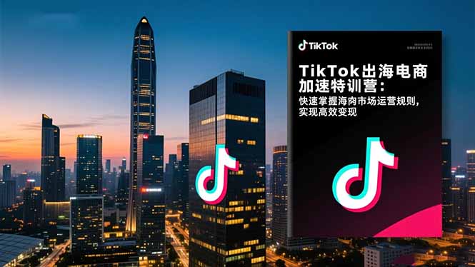 TikTok出海电商加速特训营-更新：快速掌握海外市场运营规则，实现高效变现-恒创联盟资源网