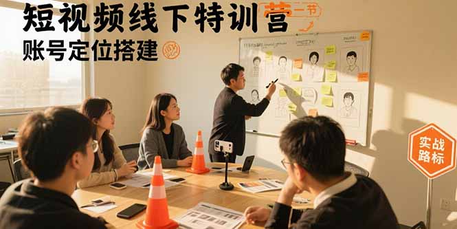 短视频线下特训营：账号定位搭建/口播号拍摄剪辑/直播间流量入口/变现实战-恒创联盟资源网