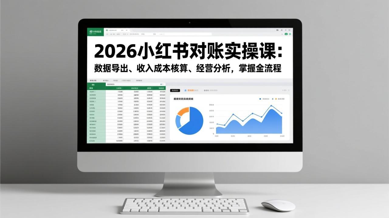 2026小红书对账实操课：数据导出、收入成本核算、经营分析，掌握全流程-恒创联盟资源网
