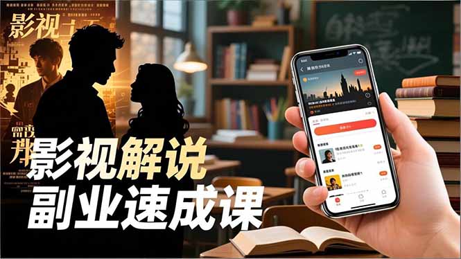 Tk影视解说副业速成课，软件安装、全流程实操、爆款预设，新手两周变现-恒创联盟资源网