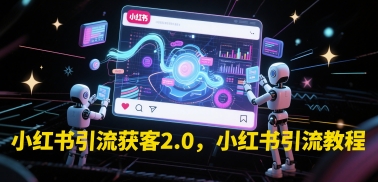 小红书引流获客2.0，小红书引流教程-恒创联盟资源网