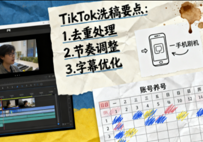 TikTok洗稿剪辑全流程课-恒创联盟资源网