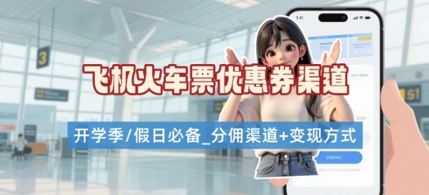 学生党必看！机票火车票优惠券申请渠道 + 项目打法，开学季节日速存-恒创联盟资源网