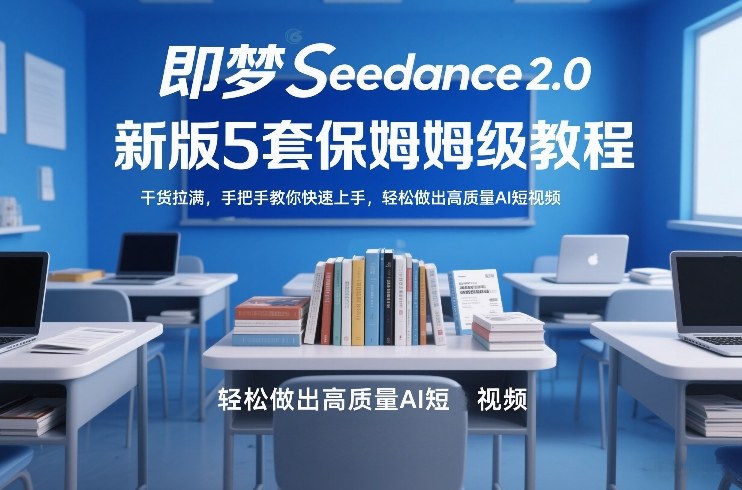 即梦Seedance2.0新版5套保姆级教程，干货拉满，手把手教你快速上手，轻松做出高质量AI短视频-恒创联盟资源网