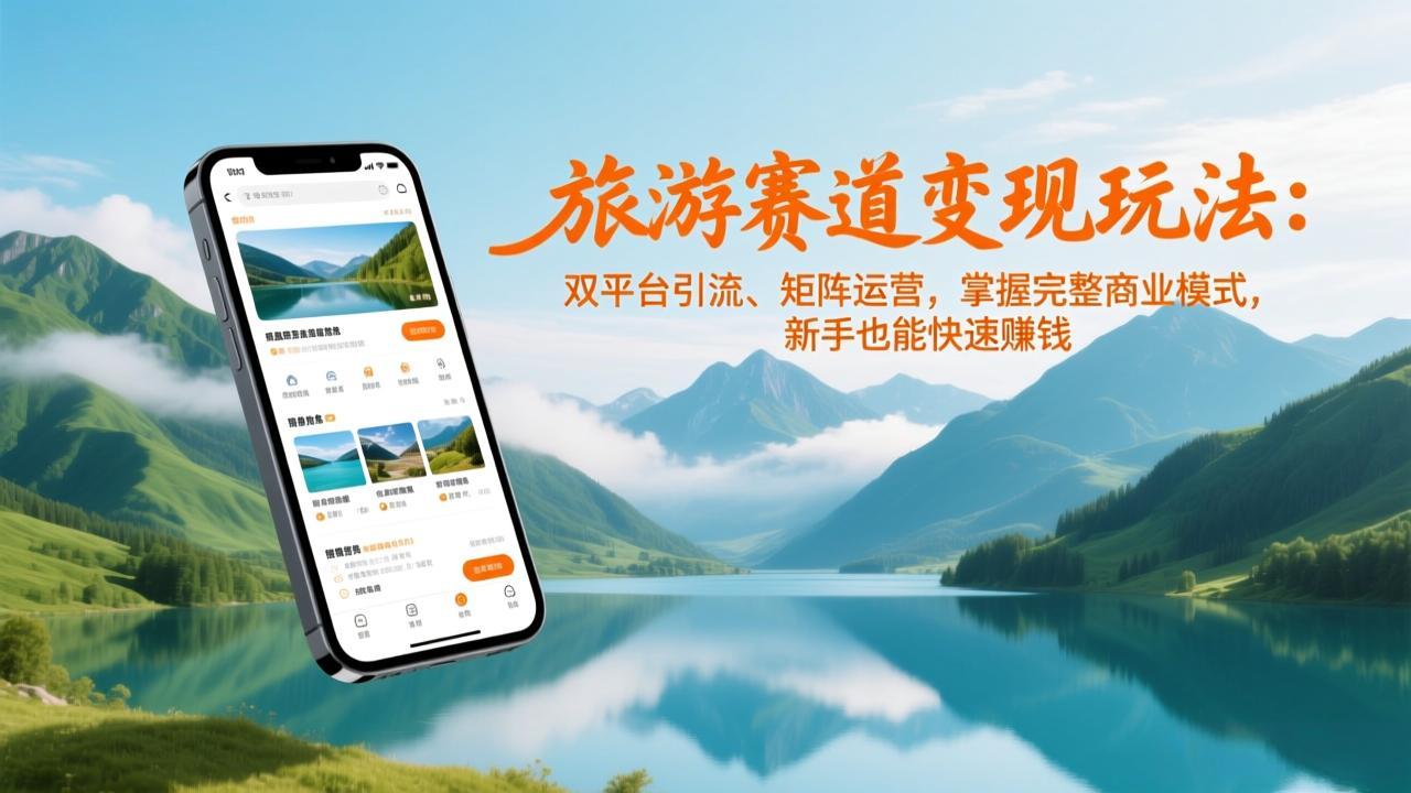 旅游赛道变现玩法：双平台引流、矩阵运营，掌握完整商业模式，新手也能快速赚钱-恒创联盟资源网