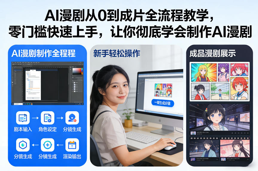 AI漫剧从0到成片全流程教学，零门槛快速上手，让你彻底学会制作AI漫剧【保姆级教程】-恒创联盟资源网