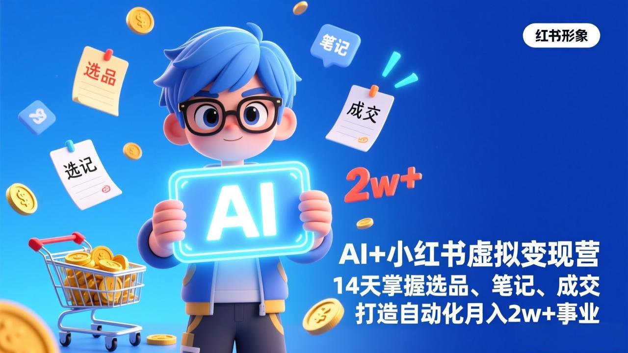 AI+小红书虚拟变现营(完结-恒创联盟资源网