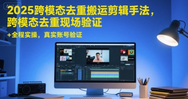 2025跨模态去重搬运剪辑手法，跨模态去重现场验证 +全程实操，真实账号验证-恒创联盟资源网