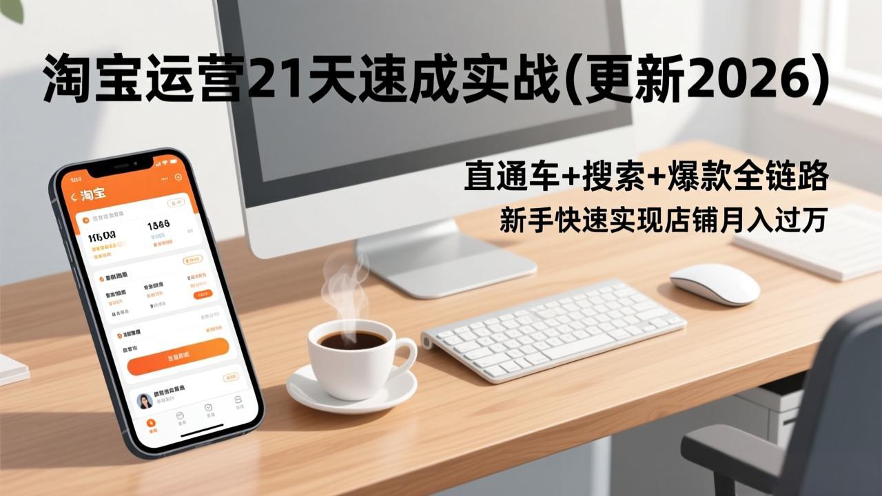 淘宝运营21天速成实战(更新2026-恒创联盟资源网