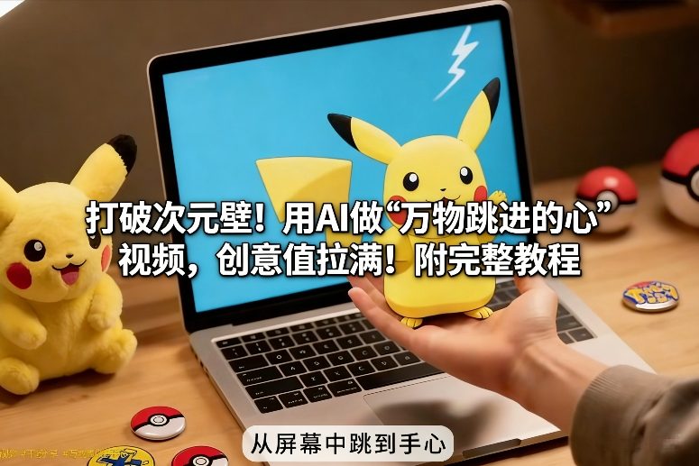 打破次元壁！用AI做【万物跳进手心】视频，创意值拉满！附完整教程-恒创联盟资源网