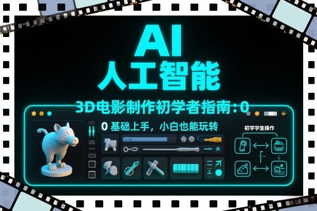 AI人工智能3D电影制作初学者指南：0基础上手，小白也能玩转-恒创联盟资源网
