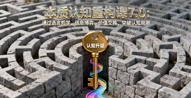 本质认知重构课7.0:通过语言哲学、信息博弈、价值交换,突破认知局限-恒创联盟资源网