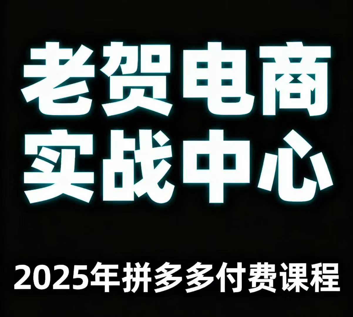 老贺电商2025年拼多多付费课程，用通俗易懂的方法告诉你多多怎么玩-恒创联盟资源网