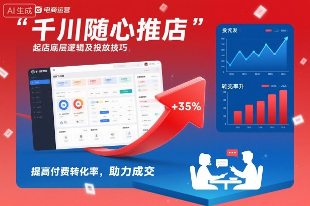 千川随心推起店底层逻辑及投放技巧,提高付费转化率,助力成交-恒创联盟资源网