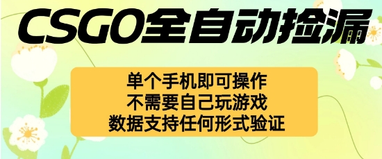 自动挂G捡漏,不用自己挂G不用玩游戏,一个手机即可操作,新手小白轻松月入1W+【揭秘】-恒创联盟资源网