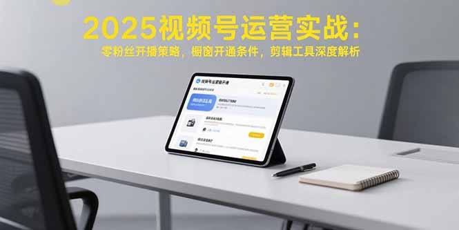 2025视频号运营实战：零粉丝开播策略，橱窗开通条件，剪辑工具深度解析-恒创联盟资源网