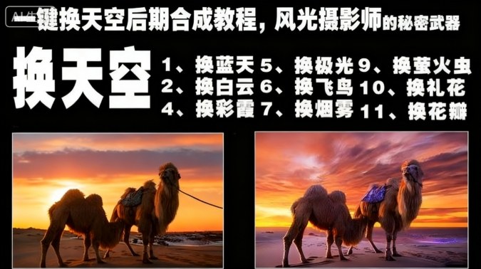 一键换天空后期合成教程，风光摄影师的秘密武器-恒创联盟资源网