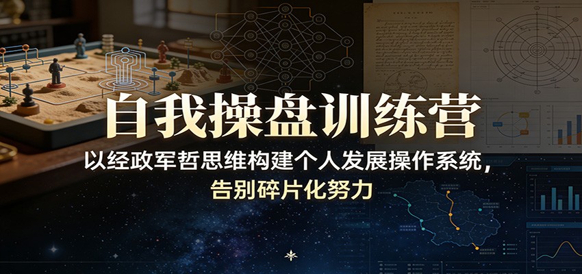 自我操盘训练营：以经政军哲思维构建个人发展操作系统，告别碎片化努力-恒创联盟资源网