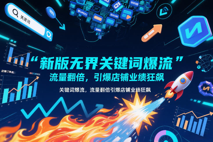 新版无界关键词爆流，流量翻倍，引爆店铺业绩狂飙-恒创联盟资源网