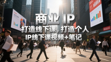 商业IP打造线下课，打造个人 IP线下课视频+笔记-恒创联盟资源网