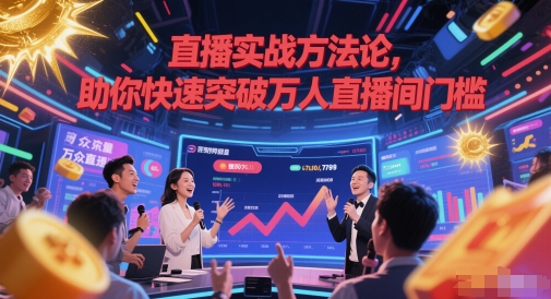 直播实战方法论，助你快速突破万人直播间门槛-恒创联盟资源网
