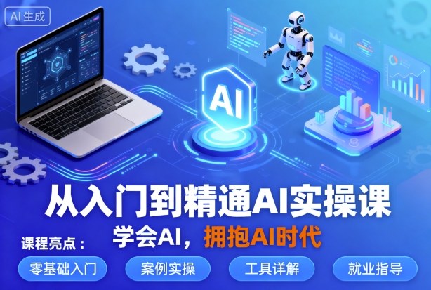 从入门到精通AI实操课,学会AI,拥抱AI时代-恒创联盟资源网