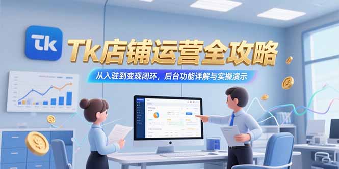 Tk店铺运营全攻略,从入驻到变现闭环,后台功能详解与实操演示-恒创联盟资源网