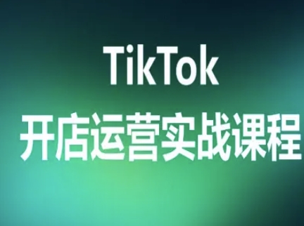 TikTok开店运营实战课程，TK跨境电商实操全流程-恒创联盟资源网
