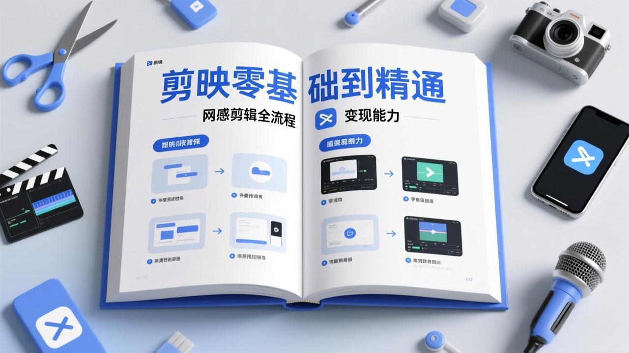 剪映零基础也能快速上手，从入门到精通掌握网感剪辑全流程，掌握能直接变现的剪辑能力-恒创联盟资源网