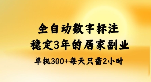 全自动数字标注，稳定3年的蓝海项目，居家也能矩阵开干的副业，单机日入3张+【揭秘】-恒创联盟资源网