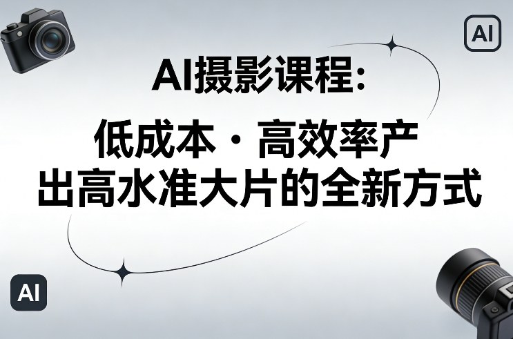 AI摄影课程，低成本高效率产出高水准大片的全新方式-恒创联盟资源网