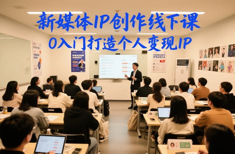 新媒体IP创作线下课，0入门打造个人变现IP-恒创联盟资源网