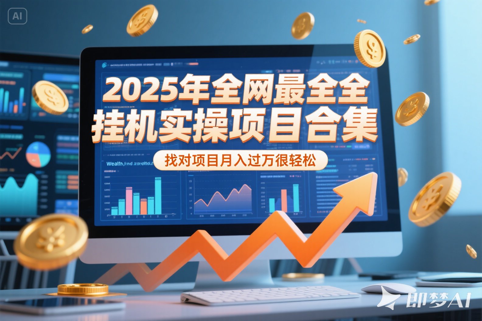 2025年挂机实操项目实操演练，挂机类型，AI直播类型，轻资产创业类型…-恒创联盟资源网
