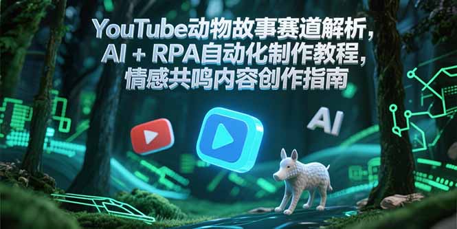 YouTube动物故事赛道解析，AI+RPA自动化制作教程，情感共鸣内容创作指南-恒创联盟资源网