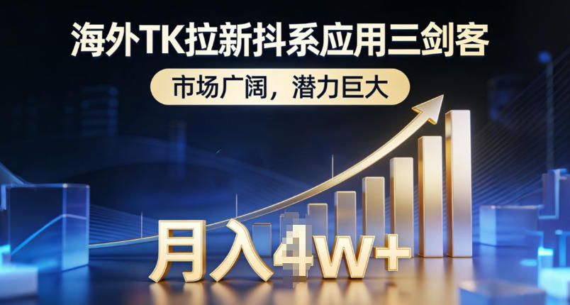 海外TK拉新抖系应用三剑客,市场广阔,潜力巨大,月入1w+-恒创联盟资源网