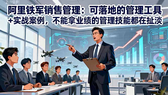 阿里铁军销售管理：可落地的管理工具+实战案例，不能拿业绩的管理都在扯淡-恒创联盟资源网