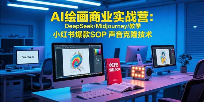 AI绘画商业实战营：DeepSeek/Midjourney/教学 小红书爆款SOP 声音克隆技术-恒创联盟资源网