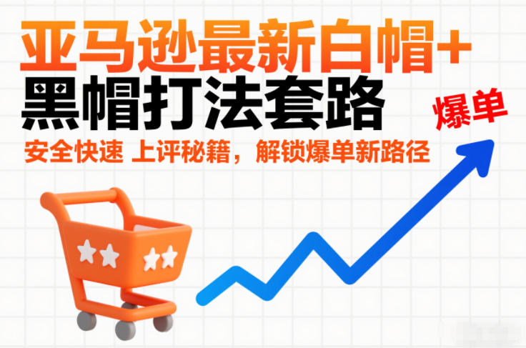 亚马逊最新白帽+黑帽打法套路,安全快速上评秘籍,解锁爆单新路径-恒创联盟资源网