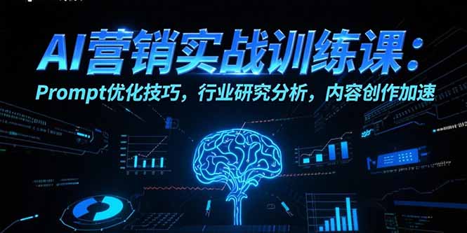 AI营销实战训练课：Prompt优化技巧，行业研究分析，内容创作加速-恒创联盟资源网
