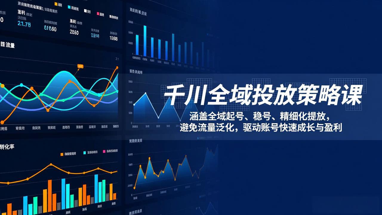 千川全域投放策略课：涵盖全域起号、稳号、精细化投放，避免流量泛化，驱动账号快速成长与盈利-恒创联盟资源网