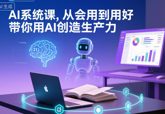 AI系统课,从会用到用好,带你用AI创造生产力-恒创联盟资源网
