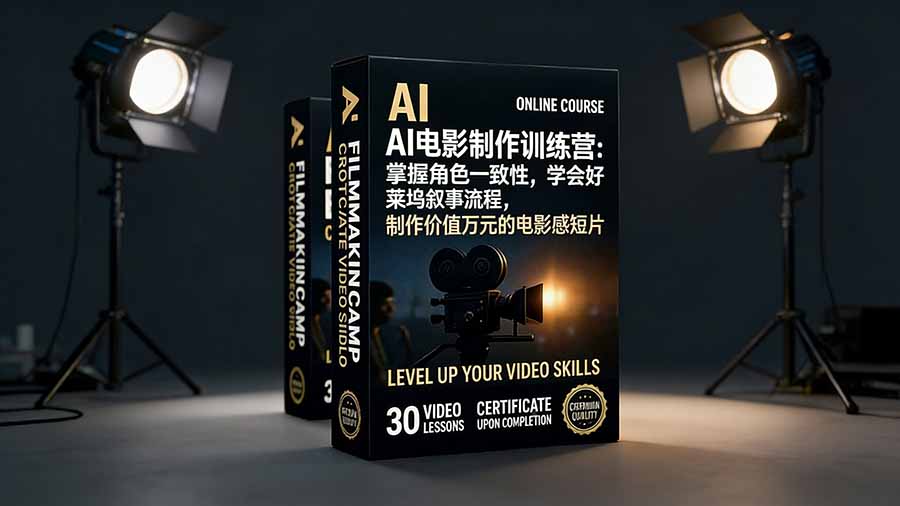 AI电影制作训练营：掌握角色一致性，学会好莱坞叙事流程，制作价值万元的电影感短片-恒创联盟资源网