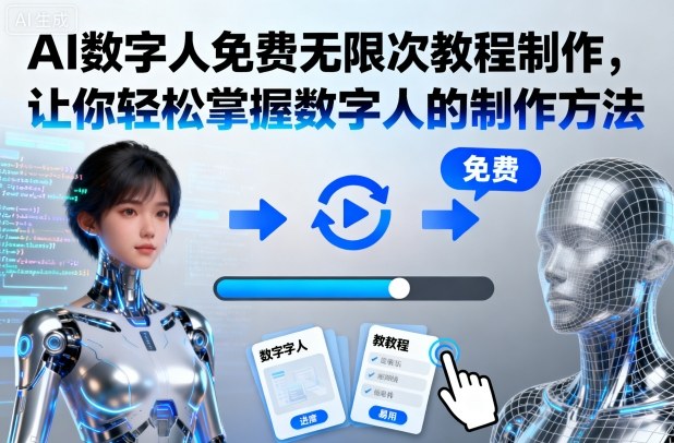 AI数字人免费无限次教程制作,让你轻松掌握数字人的制作方法-恒创联盟资源网