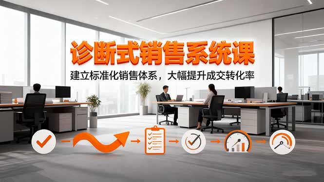 诊断式销售系统课,建立标准化销售体系,大幅提升成交转化率-恒创联盟资源网