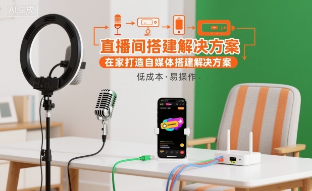直播间搭建解决方案，在家打造自媒体搭建解决方案-恒创联盟资源网